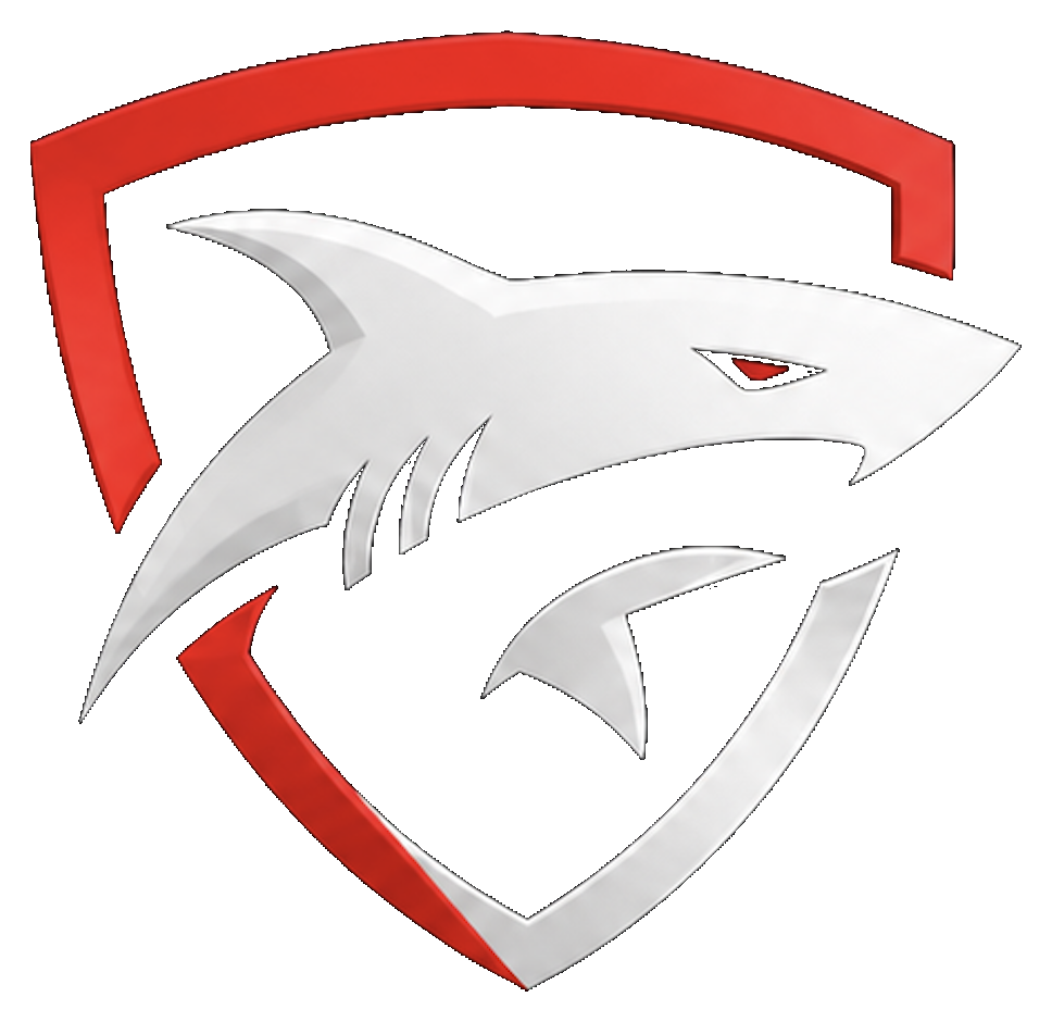 Red Shark Transport shield logo mark
